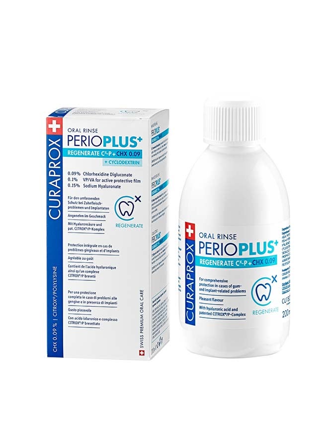 CURAPROX Perio Plus Regenerate Mouthwash | 0.09% Chlorhexidine For Advanced Oral Care – 200Ml - Image 1